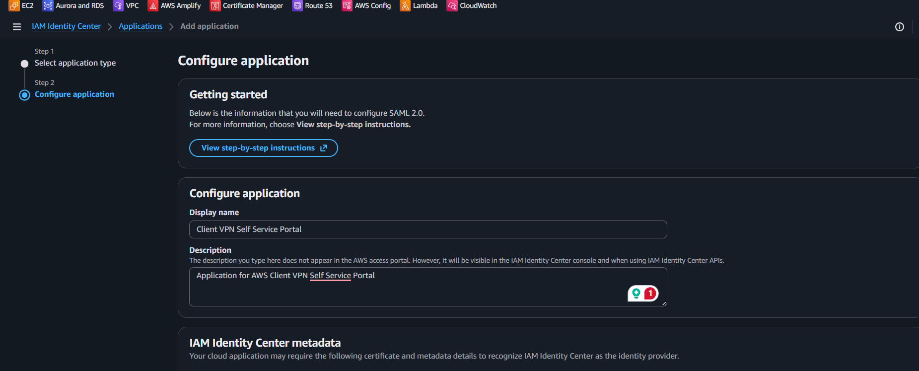 Self Service App Config