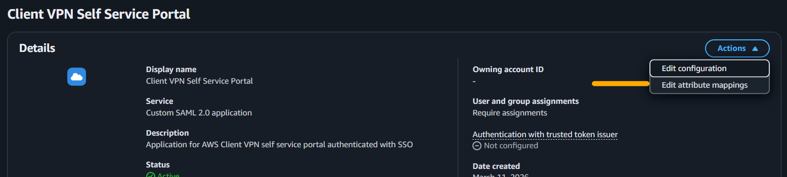 Self Service Edit Mapping