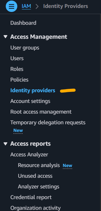 IAM Identity Providers