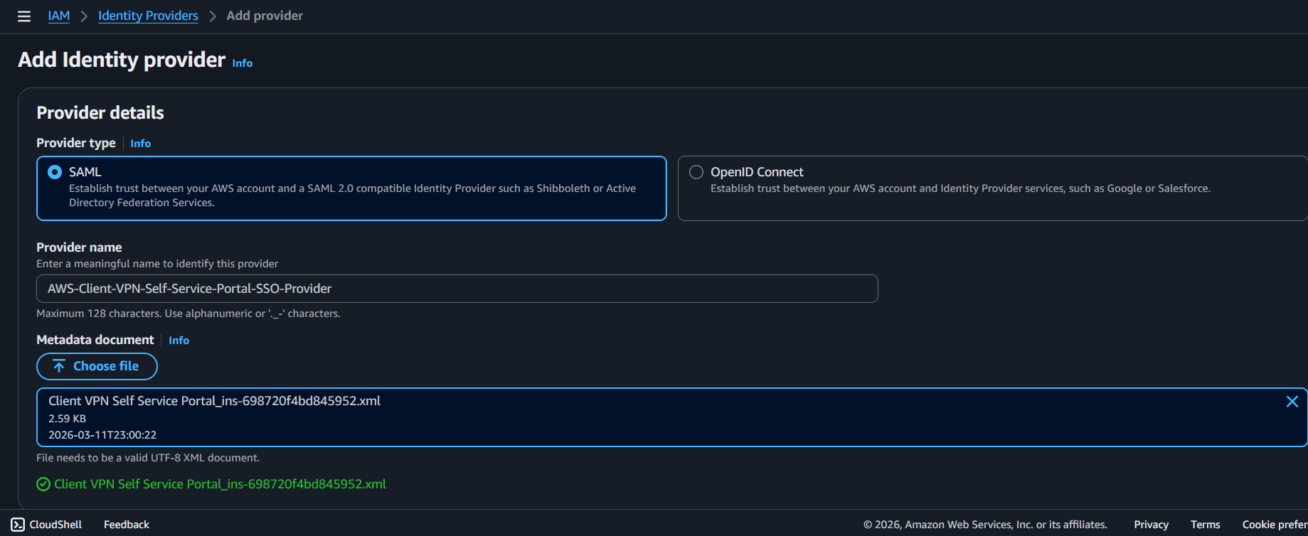 Self Service IAM Provider