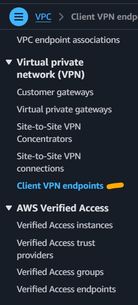 Create Client VPN Endpoint