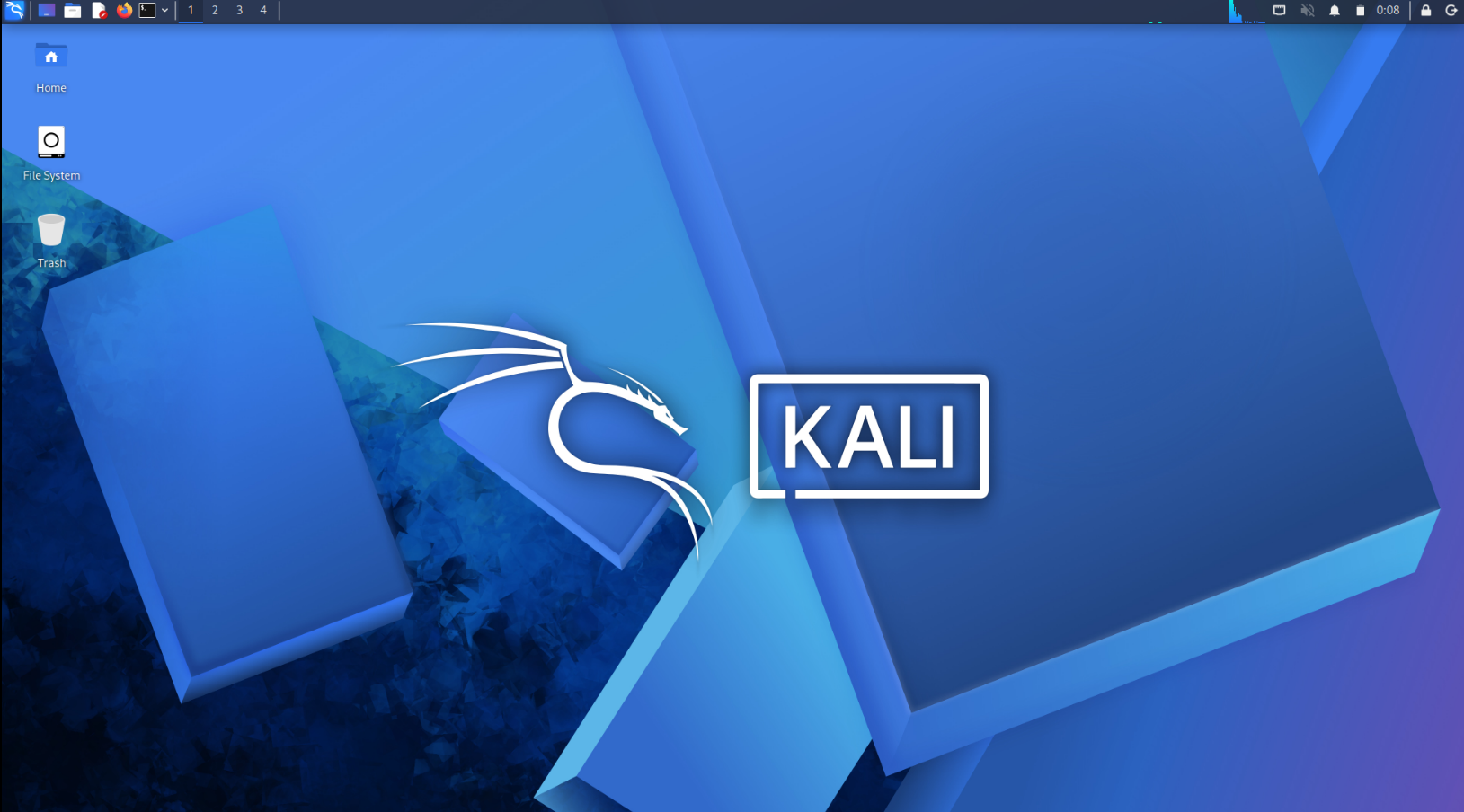Kali desktop restored